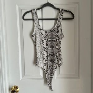 Black and White Snakeskin Bodysuit Size Small